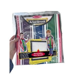 Melissa And Doug Artist Colorful Kids Smock Crafts Painting Paint Supplies New
